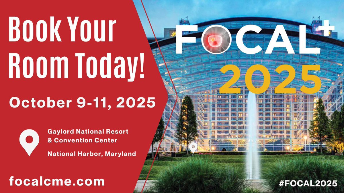 FOCAL+ 2025 (@therapy_focal) on Twitter photo Book your room today for #FOCAL2025!
The FOCAL⁺ 2025 Meeting will be held at the Gaylord National Resort & Convention Center in National Harbor, MD on October 9-11, 2025.
Click Here to Book Your Room: focalcme.com/hotel-informat…
#FocalTherapy <a href="/arvinkgeorge/">Arvin K. George, MD</a> <a href="/AbhinavSidana/">Abhinav Sidana</a> Book your room today for #FOCAL2025!
The FOCAL⁺ 2025 Meeting will be held at the Gaylord National Resort & Convention Center in National Harbor, MD on October 9-11, 2025.
Click Here to Book Your Room: focalcme.com/hotel-informat…
#FocalTherapy <a href="/arvinkgeorge/">Arvin K. George, MD</a> <a href="/AbhinavSidana/">Abhinav Sidana</a>