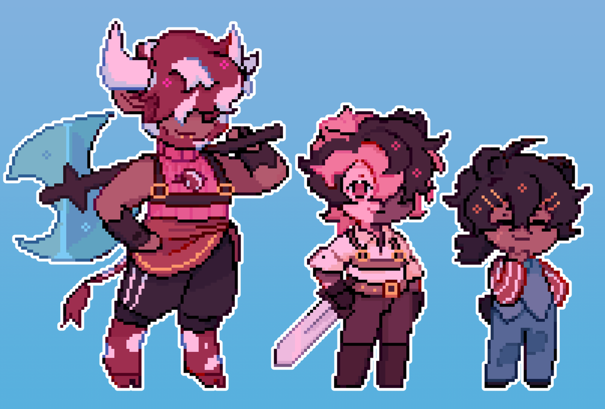 _LaChocoMenta_'s tweet photo. [OC] [FRIENDS] It's been a long time since I tried pixelart! Actually really fun and challenging, might even start a Vgen service for it....

#Pixelarts https://t.co/DhpVt0qVEd