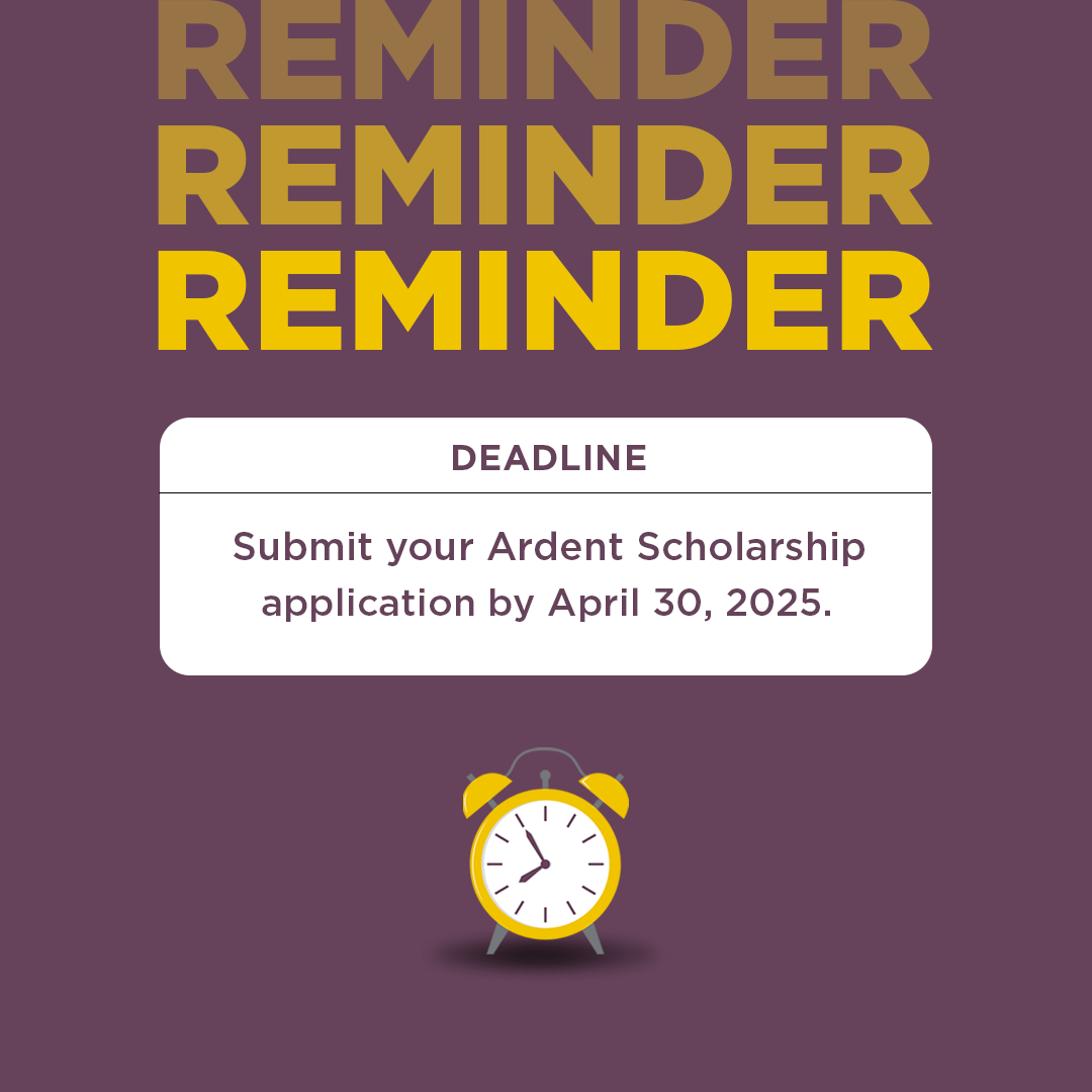 High school seniors: Win up to $5,000 towards tuition.

The 4/30 deadline to apply is just two weeks away⏳

Start your application now at ardentcu.org/scholarship