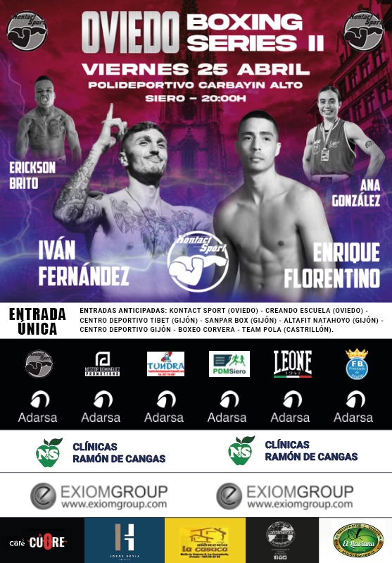 El "Oviedo Boxing Series 2" se disputará en Carbayín (Siero) el próximo 25 de Abril. Una cartelera brillante para seguir luchando por el noble arte asturiano pese a quien le pese.