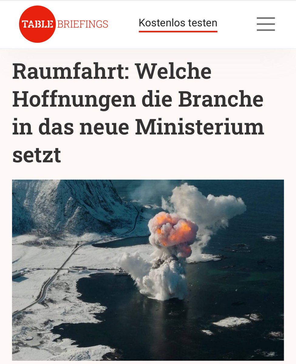 Matthias Wachter (@wachter__m) on Twitter photo Die Raumfahrt bekommt eine ganz neue Sichtbarkeit. Besonders zu begrüßen ist, dass die neue Regierung sie als deutsche #Schlüsseltechnologie definiert hat. Sie erkennt damit die gesamtindustrielle Bedeutung an. Darüber habe ich <a href="/LisaMissLittle/">Lisa-Martina Klein</a> von <a href="/TableBriefings/">Table.Briefings</a> gesprochen. Die Raumfahrt bekommt eine ganz neue Sichtbarkeit. Besonders zu begrüßen ist, dass die neue Regierung sie als deutsche #Schlüsseltechnologie definiert hat. Sie erkennt damit die gesamtindustrielle Bedeutung an. Darüber habe ich <a href="/LisaMissLittle/">Lisa-Martina Klein</a> von <a href="/TableBriefings/">Table.Briefings</a> gesprochen.