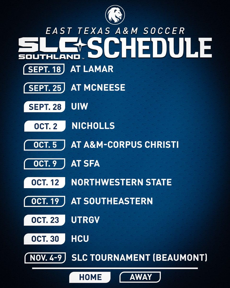 Mark your calendars, our <a href="/SouthlandSports/">Southland Conference</a> schedule is here! #HailET