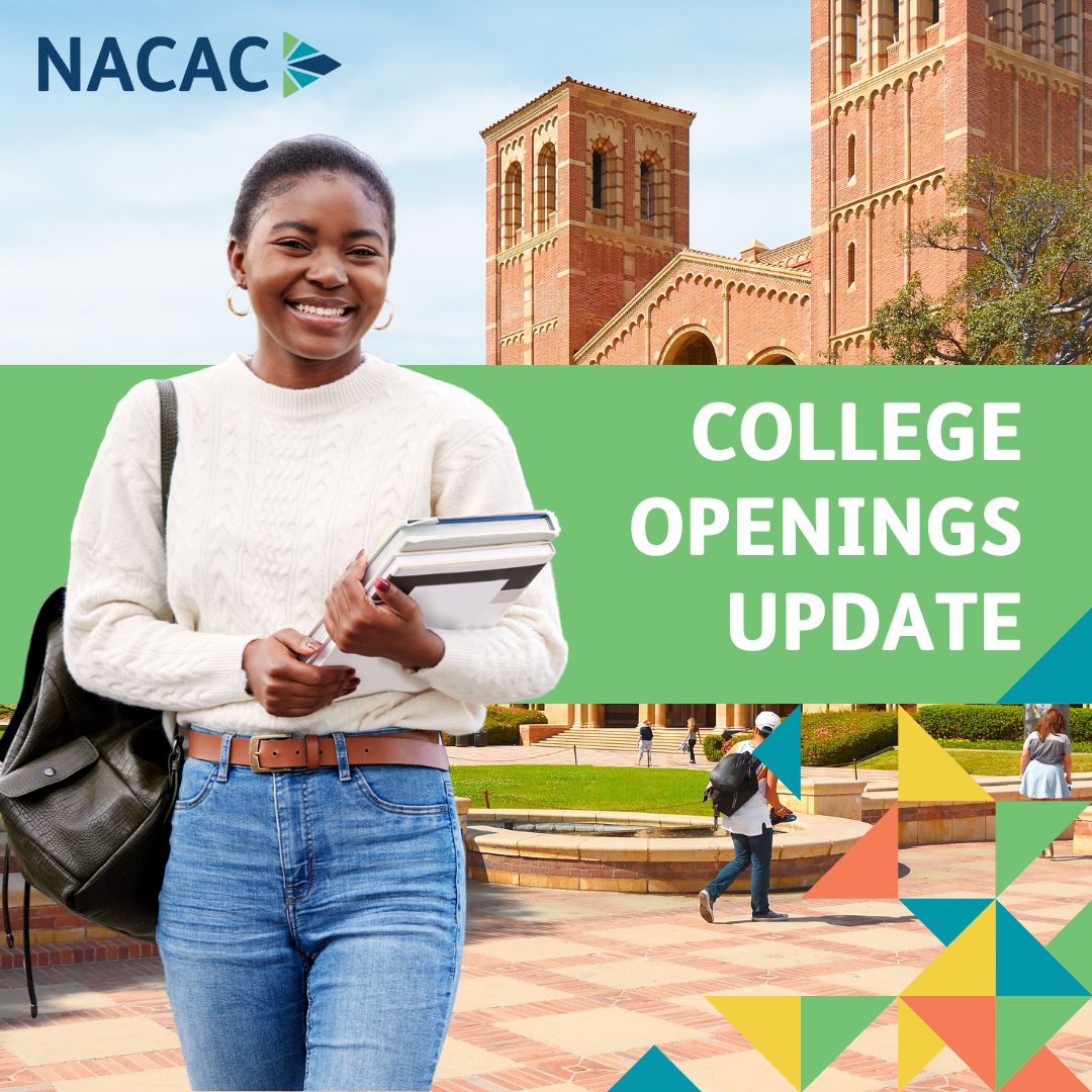 Natl Association for College Admission Counseling (@nacac) on Twitter photo Now in its 38th year, #NACACās College Openings Update is live. ow.ly/xnnz50VB7Kh This resource is a voluntary listing of NACAC-member postsecondary institutions that are still accepting applications from prospective first-year and/or transfer students for fall 2025. Now in its 38th year, #NACACās College Openings Update is live. ow.ly/xnnz50VB7Kh This resource is a voluntary listing of NACAC-member postsecondary institutions that are still accepting applications from prospective first-year and/or transfer students for fall 2025.