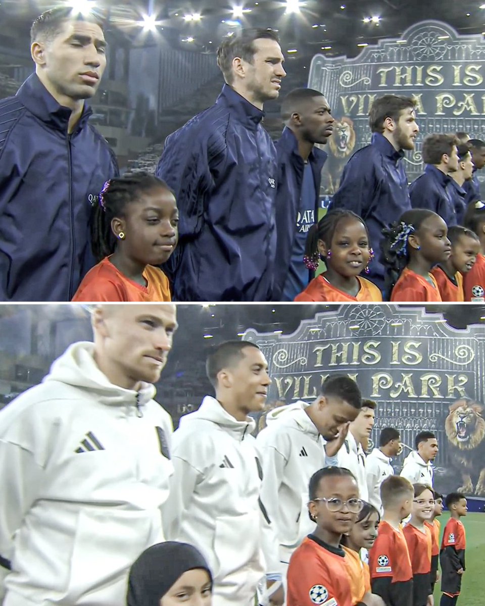ESPNFC's tweet image. The Europa League anthem was accidentally played at Villa Park instead of the Champions League anthem ahead of Aston Villa vs. PSG 😅
The players' faces say it all 😂