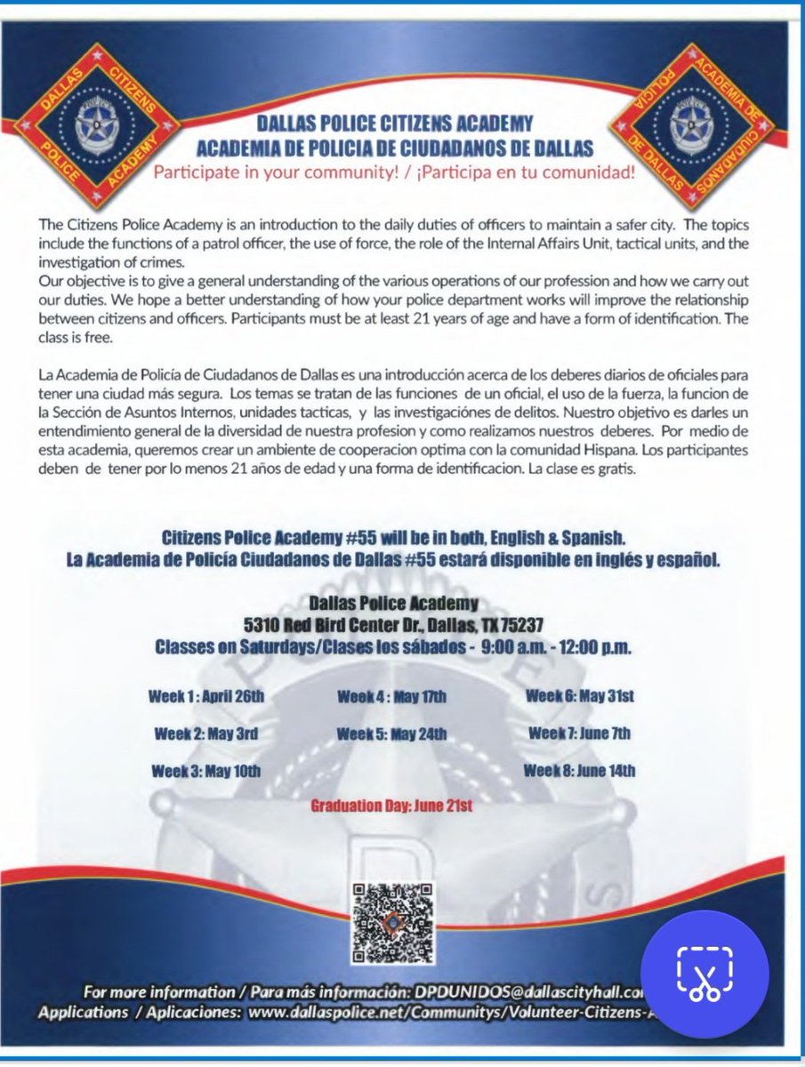 The Citizens Academy is starting soon!