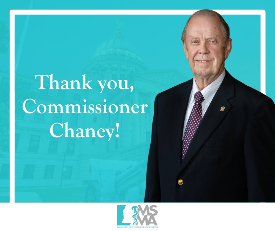 MSMA1's tweet image. Thank you to MS Insurance Commissioner Mike Chaney for joining us today for MSMA’s Claims &amp;amp; Conversations webinar. We appreciate his insight and continued support of Mississippi physicians.

#msma #msmamatters #msphysicians #msdoctors #msmedicine #claimsandconversations