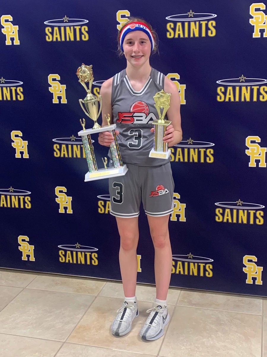 Our next player spotlight comes from our middle school team.  Grace Harrington from Van Buren came to us this year and has provided heart and hustle and a high ceiling of talent.  She was tournament MVP this weekend.  Grace’s star shines brighter and brighter each tournament!