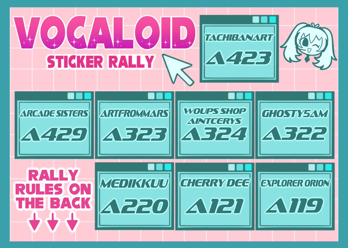 artfrommars99's tweet image. anime ottawa this weekend! and doing a vocaloid sticker rally with the buddies hehehe