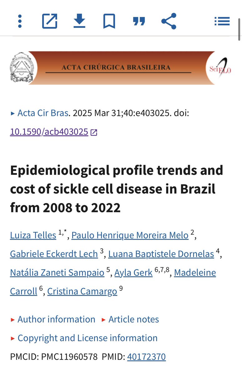 🚨Our study on Brazil’s #SickleCell Disease burden found:
•151k+ hospitalizations
•Higher mortality with crises
•$413M+ in healthcare costs

 #Brazil Public health system must prioritize SCD care and prevention.
#GlobalHealth #HealthEquity 

🔗: pmc.ncbi.nlm.nih.gov/articles/PMC11…