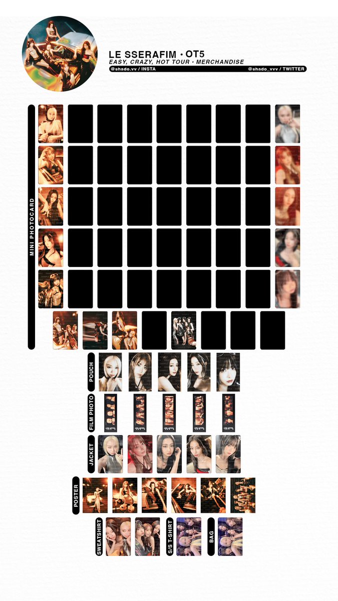 150425 - LE SSERAFIM - 2025 EASY CRAZY HOT Tour - OT5 merchandise