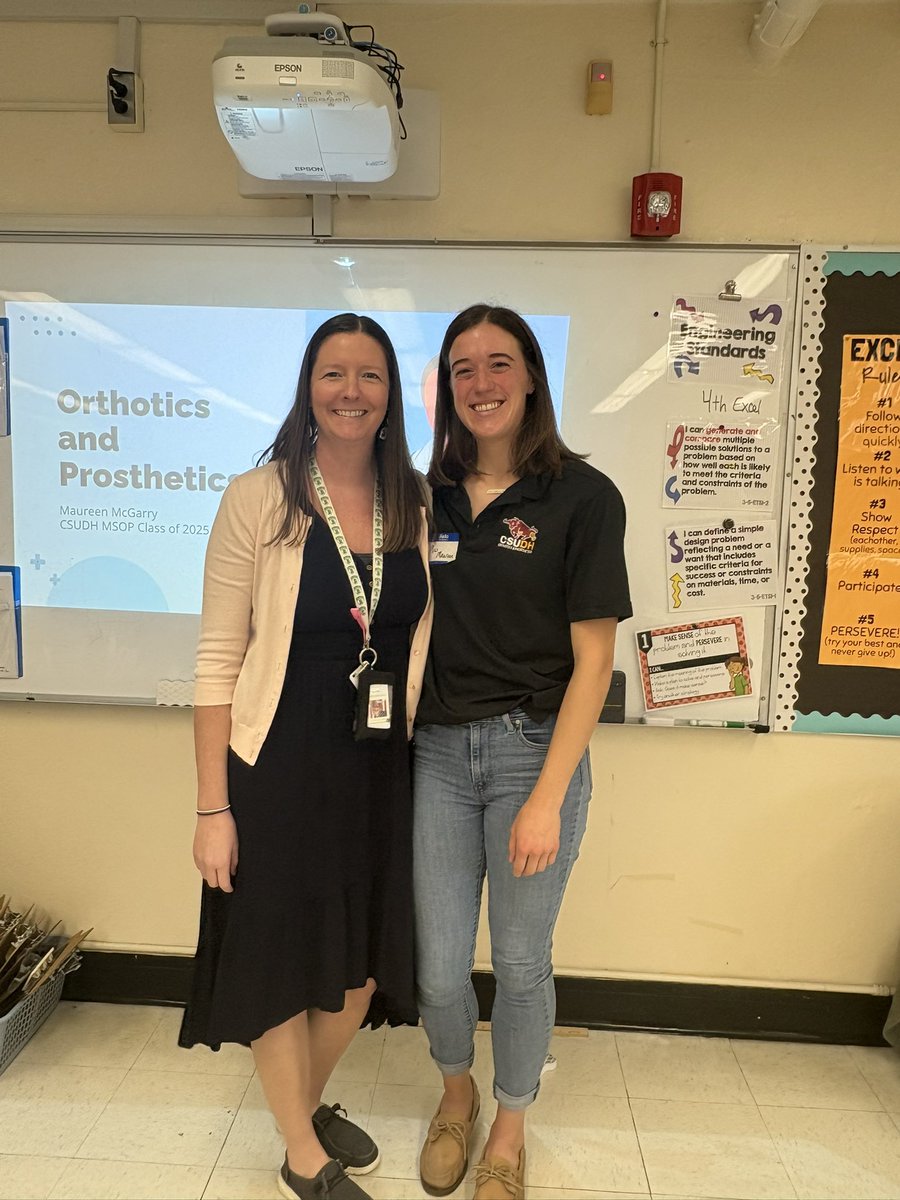 My 4/5 EXCEL students got to see engineering in action! My cousin, Maureen is just about to graduate with her masters in Orthotics and Prosthetics. She shared her knowledge, experience and expertise about the field. We even got to see it in action! <a href="/OEBears/">OESBears</a> <a href="/Brick_K12/">Brick Township Public Schools</a>