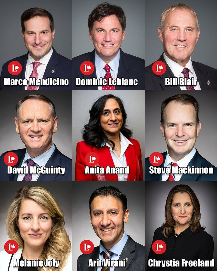 These 9 current and former Liberal Ministers were singled out as compromised in an open letter by 2 RCMP officers.