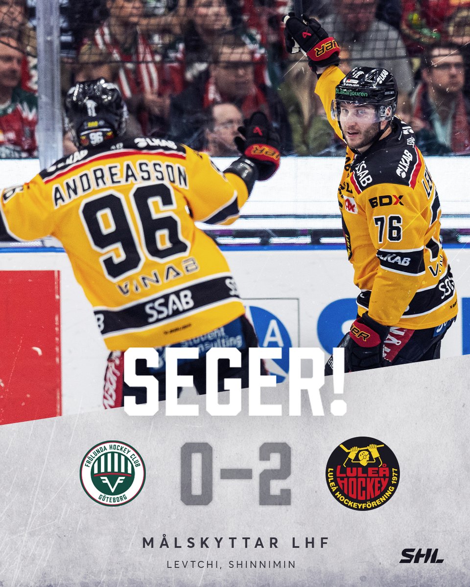 FINAL! Ward storspelar och håller nollan när Vårat Gäng krigar hem segern nere i Göteborg och möter nu Brynäs i bäst av sju. 

Medlemsförturen startar torsdag klockan 12:00. Håll koll på luleahockey.se för mer biljettinformation!