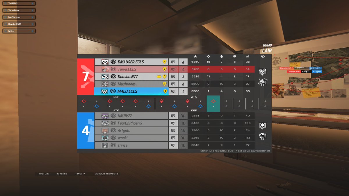 TorvaZero's tweet image. GGs to DarkAbyss (couldnt find the twitter again)
WP to both teams again

First time we actually got to play the full main roster AND with the new roster over all. Our second map ever with this 5 and it feels fucking amazing playing with the lads

#R6 #r6siege #TeamEclipse