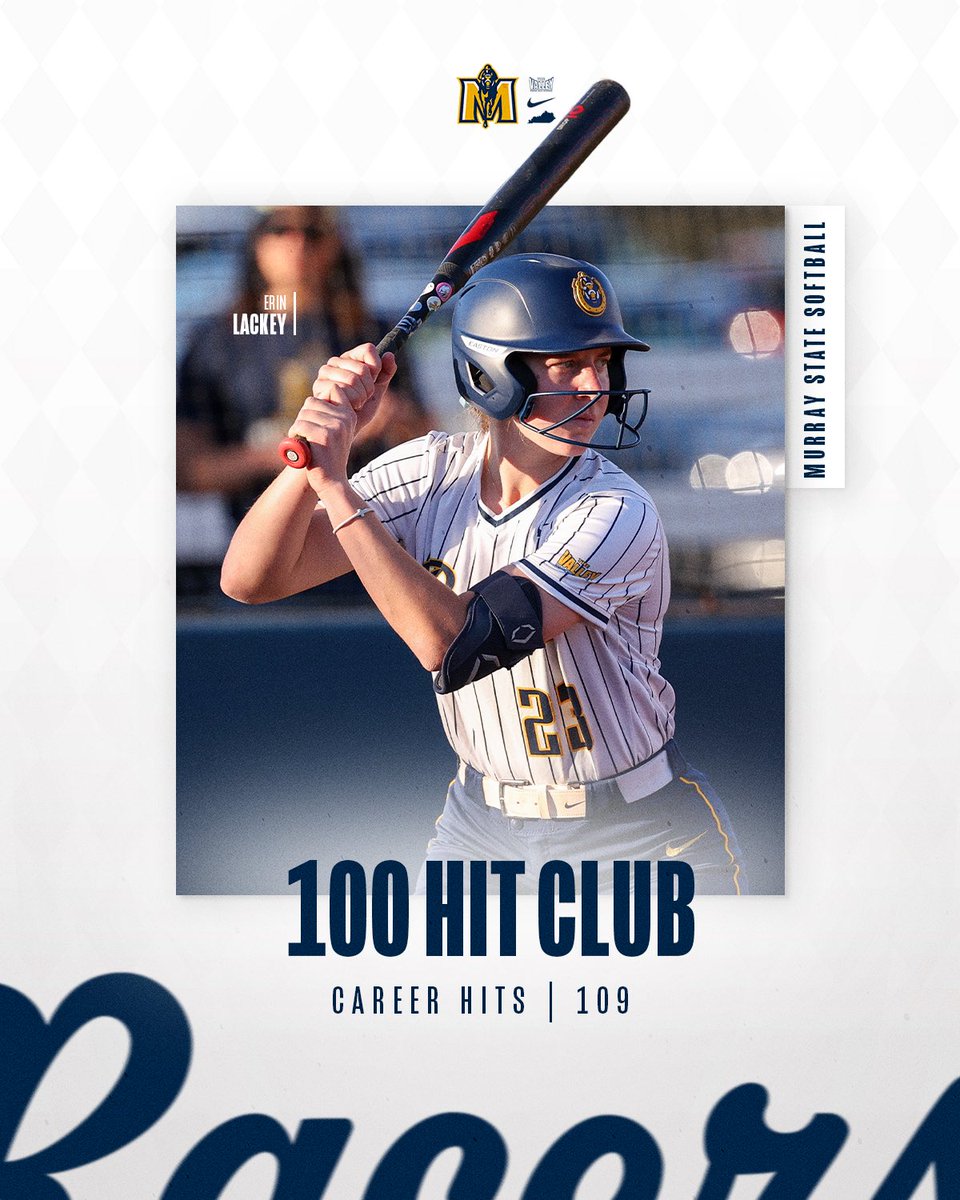 𝗘𝗹𝗶𝘁𝗲 𝗰𝗼𝗺𝗽𝗮𝗻𝘆 😮‍💨

Congratulations to Erin Lackey for joining the MSU Softball 100 Hit Club! Her 109 career hits place her 21st in program history.

#GoRacers🏇
