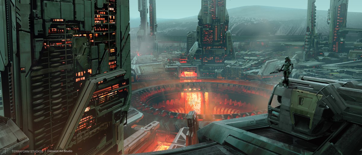 terraformart's tweet photo. Accretia Exploration designed for Netmarble's new release, #RFOnlineNEXT
Artists: Chris Kintner & Pierre Lazarevic
Art Director: Aurelien Fournier
Creative Director: Finnian MacManus @fmacmanus
#conceptart #scifiart #sciencefiction #gameart #scifi #blender #hardsurfacedesign https://t.co/eQdaWZnQsl
