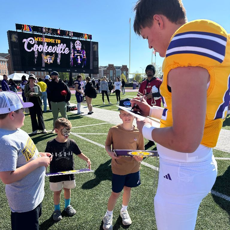 CCHS_FB's tweet image. Over the weekend, Tucker participated in his first spring game at Tennessee Tech. 

#BETHELION