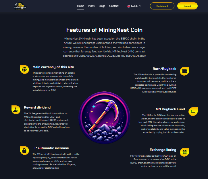 MiningNest's tweet photo. MiningNest - Memecoin mining site

This site is the world's first BEP20 (BSC) chain-specific meme coin mining site! We have released MiningNest (MN) as the official currency of this site! At the new opening event, everyone who registers and completes KYC will receive $50. https://t.co/0FBXEWEgv2