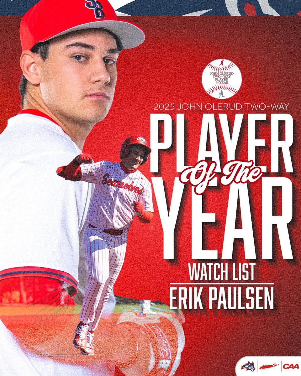 Stony Brook Baseball (@stonybrookbase) on Twitter photo Mr. Versatile 🫡
EPJ has been named to the 2025 John Olerud Two-Way Player of the Year Watchlist for the second striaght year!
📰 bit.ly/4imRN4e
🌊🐺 x #NCAABaseball x <a href="/Erik_Paulsen44/">Erik Paulsen Jr.</a> Mr. Versatile 🫡
EPJ has been named to the 2025 John Olerud Two-Way Player of the Year Watchlist for the second striaght year!
📰 bit.ly/4imRN4e
🌊🐺 x #NCAABaseball x <a href="/Erik_Paulsen44/">Erik Paulsen Jr.</a>