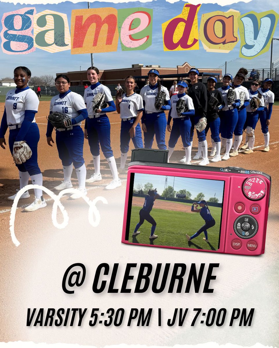 Come out to Cleburne to support your Lady Jags! Varsity is at 5:30 pm and JV is at 7:00 pm! 🐆🥎💙