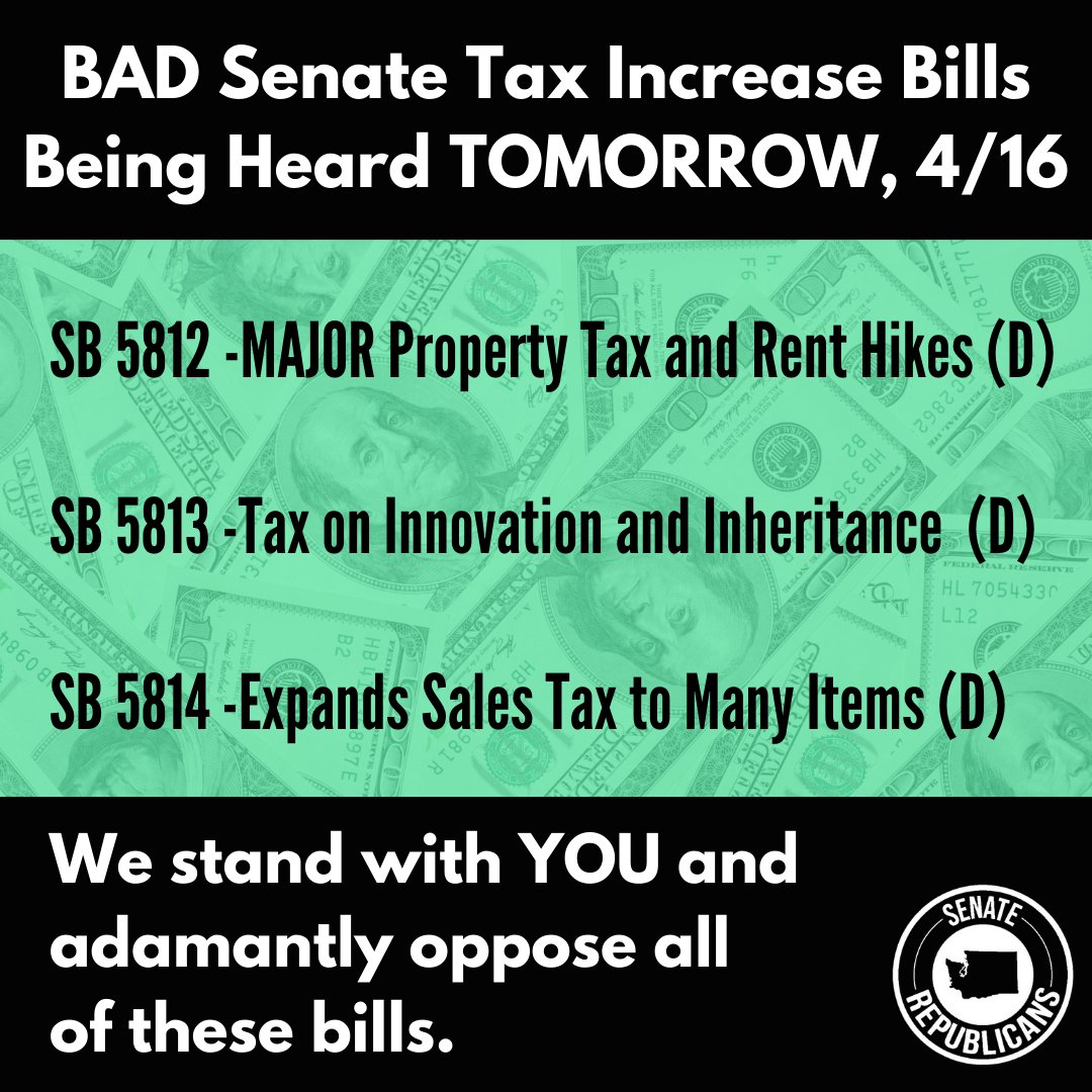 BREAKING: As Legislative Democrats have shut the public out of the budget process, they just introduced NEW MAJOR TAX BILLS that same budget relies on late last night, and are hearing them less than 48 hours later, tomorrow at 5:30pm in the Senate Ways &amp; Means Committee. 

Once