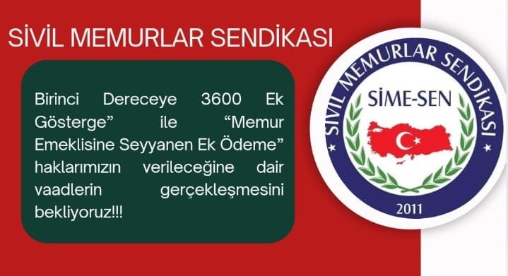 Birinci dereceye 3600 Ek Gösterge ile Memur Emeklisine seyyanen ek ödeme haklarımızın verileceğine dair vaatlerin gerçekleşmesini bekliyoruz..
#memurgeçinemiyor
#MemurEmeklileri
#3600ekgoesterge 
#KamuSefleri 
#kamuteknisyeni
#kamuteknikeri
<a href="/Akparti/">AK Parti</a> <a href="/herkesicinCHP/">CHP 🇹🇷</a> <a href="/MHP_Bilgi/">MHP</a>