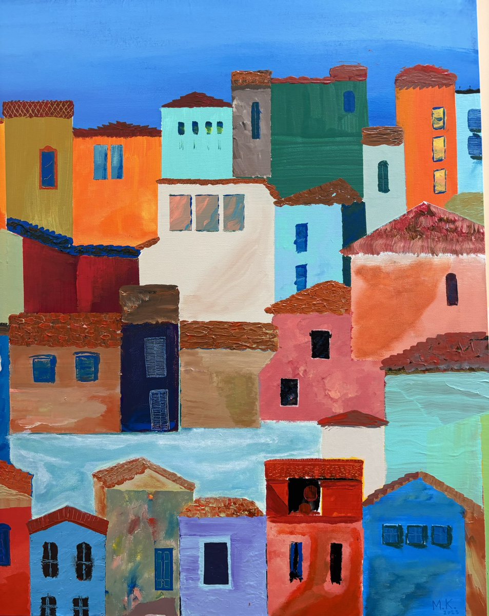 Bosa Sardinia  68x38 acrylic 
#Italy #ModernArt #popart 
#GraphicDesign #americanart