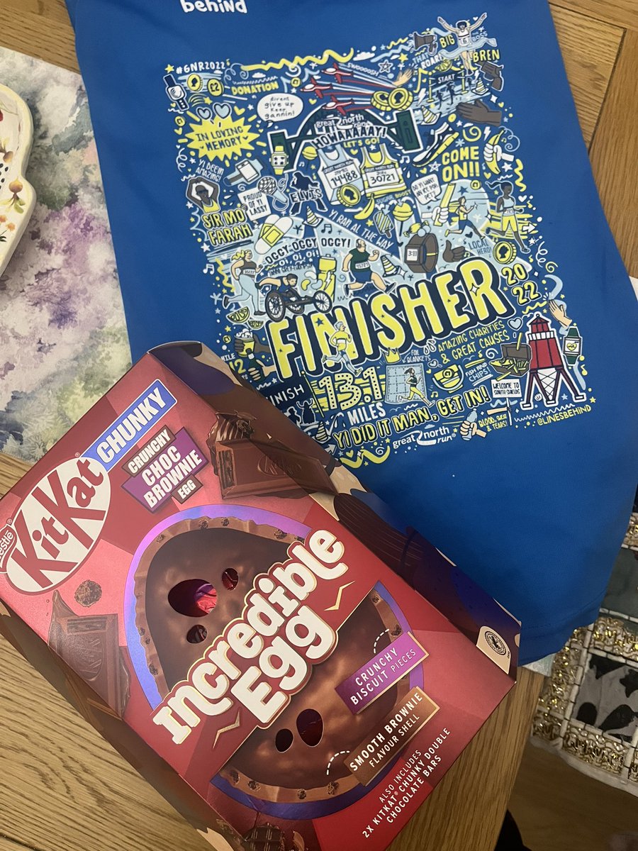 I might never win a race but I did win an Easter Egg for having the ‘funkiest’ race t-shirt at running club tonight! Now the question is whether it is acceptable to open it tonight? 😂