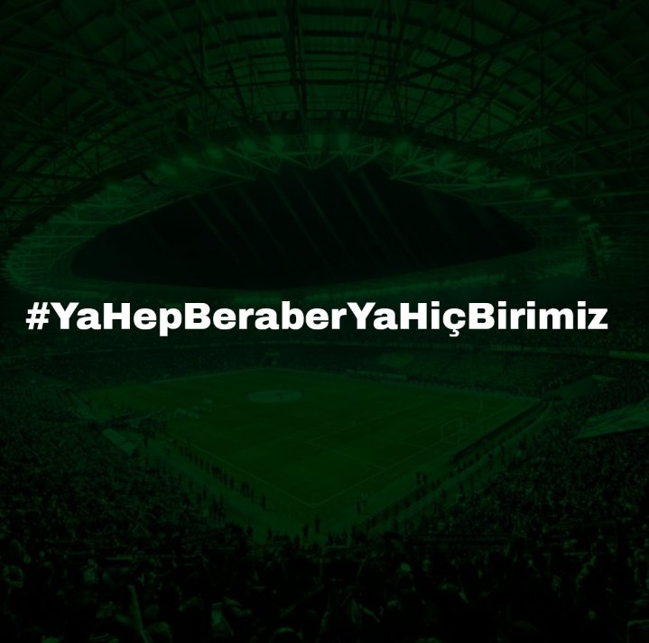Şehirden son çıkan ışıkları kapatsın diyemeyeceksek ne anlamı var deplasmanın, 
El ele kol kola Meydan'da omuz omuza 🟢⚫
#YaHepBeraberYaHiçBirimiz