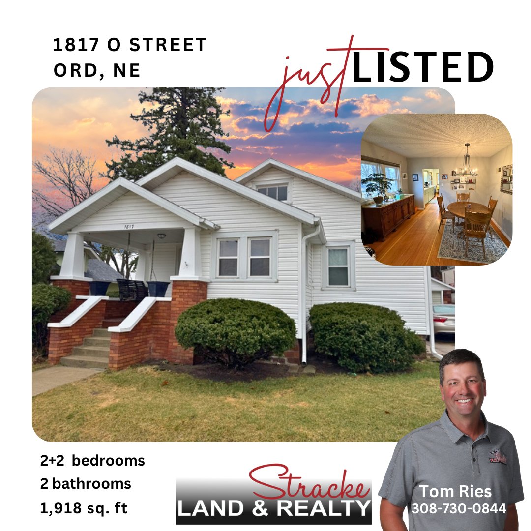 🚨Just Listed🚨
Excellent home that needs nothing but to be moved into.🏠 🌟
Don't miss out on this move in ready beautiful home!!
Tom Ries, Realtor - Stracke Realty, LLC
📱308-730-0844
📌strackerealty.com/listings/new-l…
#NebraskaRealEstate #StrackeLandandRealty #OrdNebraska