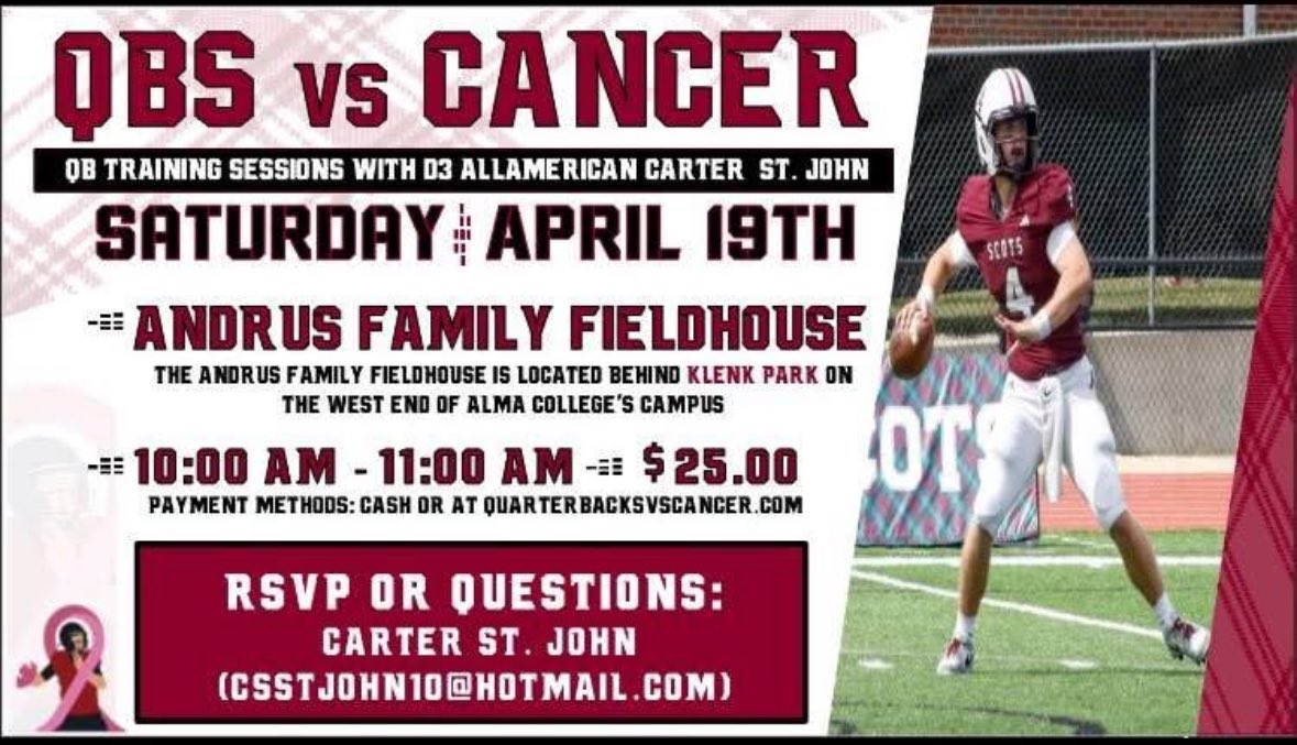Here is an opportunity to work with an incredible QB.