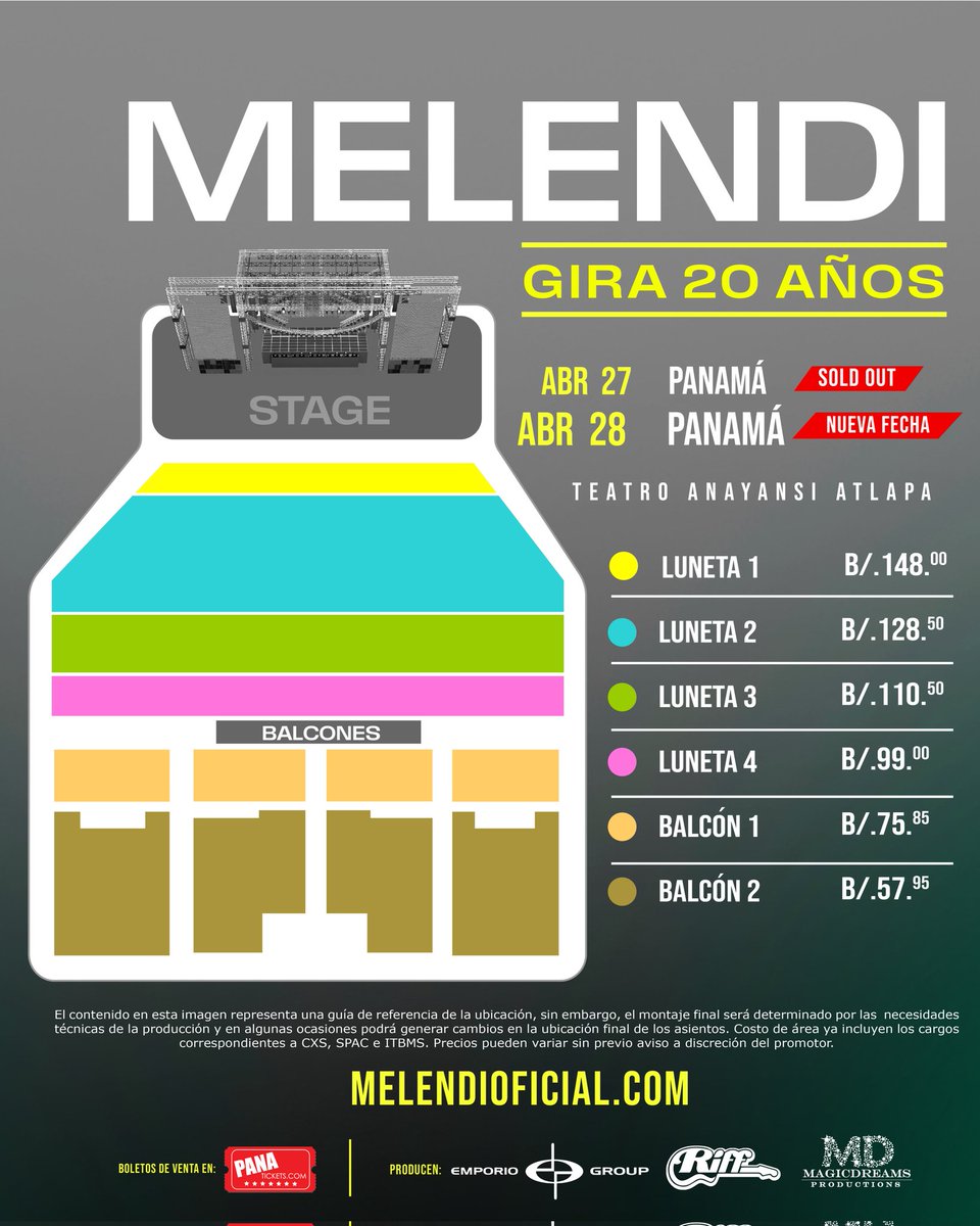 Dos noches mágicas que vamos a vivir este 27 y 28 de abril con los conciertos de <a href="/MelendiOficial/">Melendi Oficial</a> en Panamá. Busca tus entradas que ya casi no quedan para la 2da fecha. 🚀✍️🏻🔥
