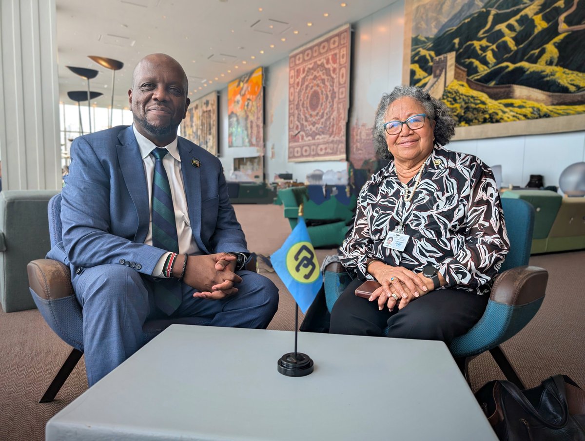 AmbMKimani's tweet image. Meeting with Dr. Carla Barnett, @SG_CARICOM, on the sidelines of #PFPAD2025 at UN HQ. I look forward to the next summit between @CARICOMorg and @_AfricanUnion leaders as these regions increasingly recognize their common geopolitical and economic interests and the power of unity