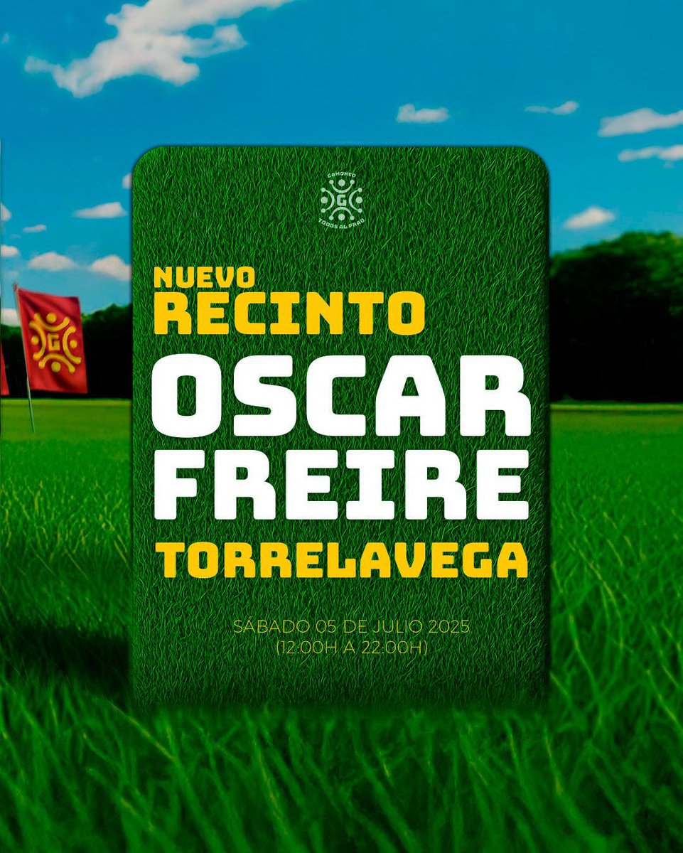 🇵🇹 ¡TORRELAVEGA! 🇵🇹

Orgullosos de poder unirnos a la familia del 39300.

Gamoneo 2025 llega a la capital del besaya en un recinto perfecto para que el sábado 5 de julio bailemos juntos de nuevo.

¡Gamoneo ya está aquí! 🙌🏼