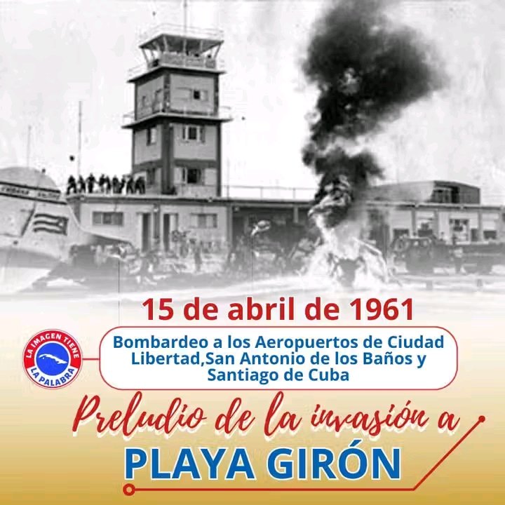 #Cuba recuerda hoy los bombardeos de aviones enemigos a aeropuertos militares para destruir su incipiente fuerza aérea y crear confusión interna como antesala de la invasión mercenaria por Playa Girón, lanzada dos días después.
#CubaViveEnSuHistoria 
<a href="/LorenzoOsbel/">Osbel Lorenzo</a>
<a href="/dgslastunas/">Dirección General de Salud Las Tunas</a>