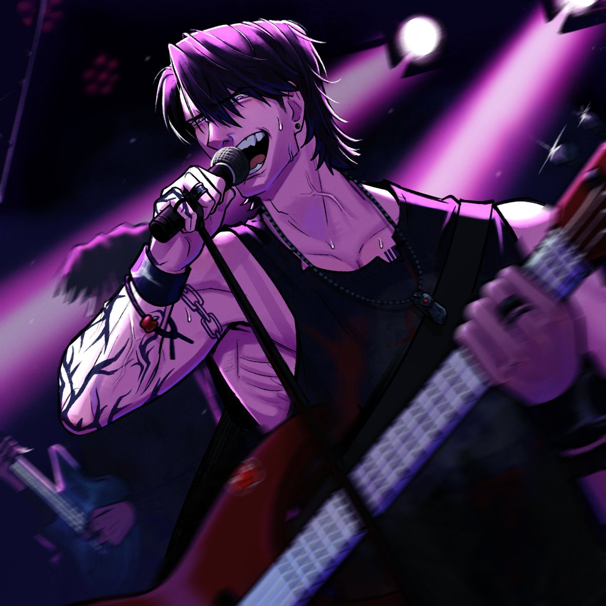 Also realized i never posted the rockstar vers i did lol #LoveandDeespace #CalebLoveandDeepspace