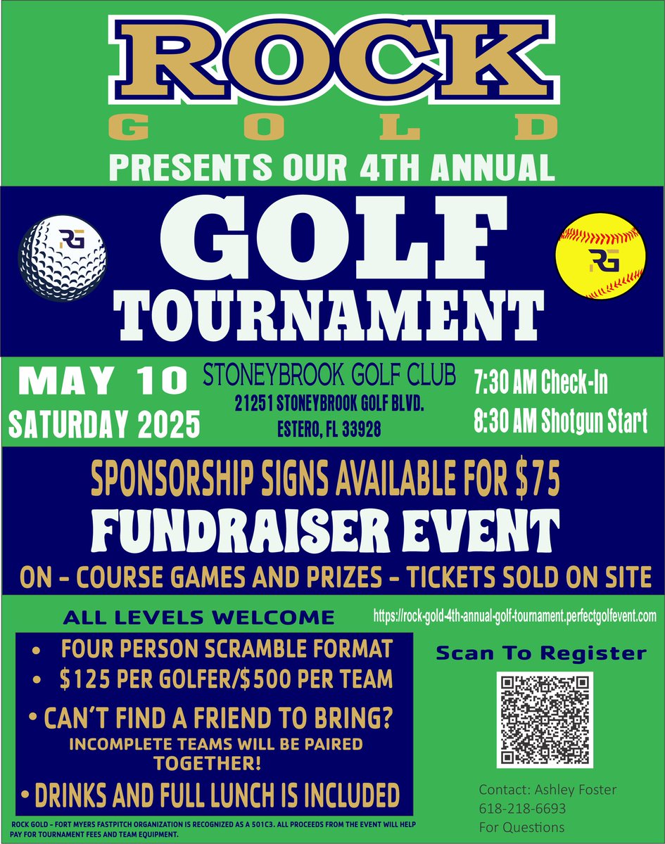 Rock Gold Manetta 4th annual golf tournament 5/10