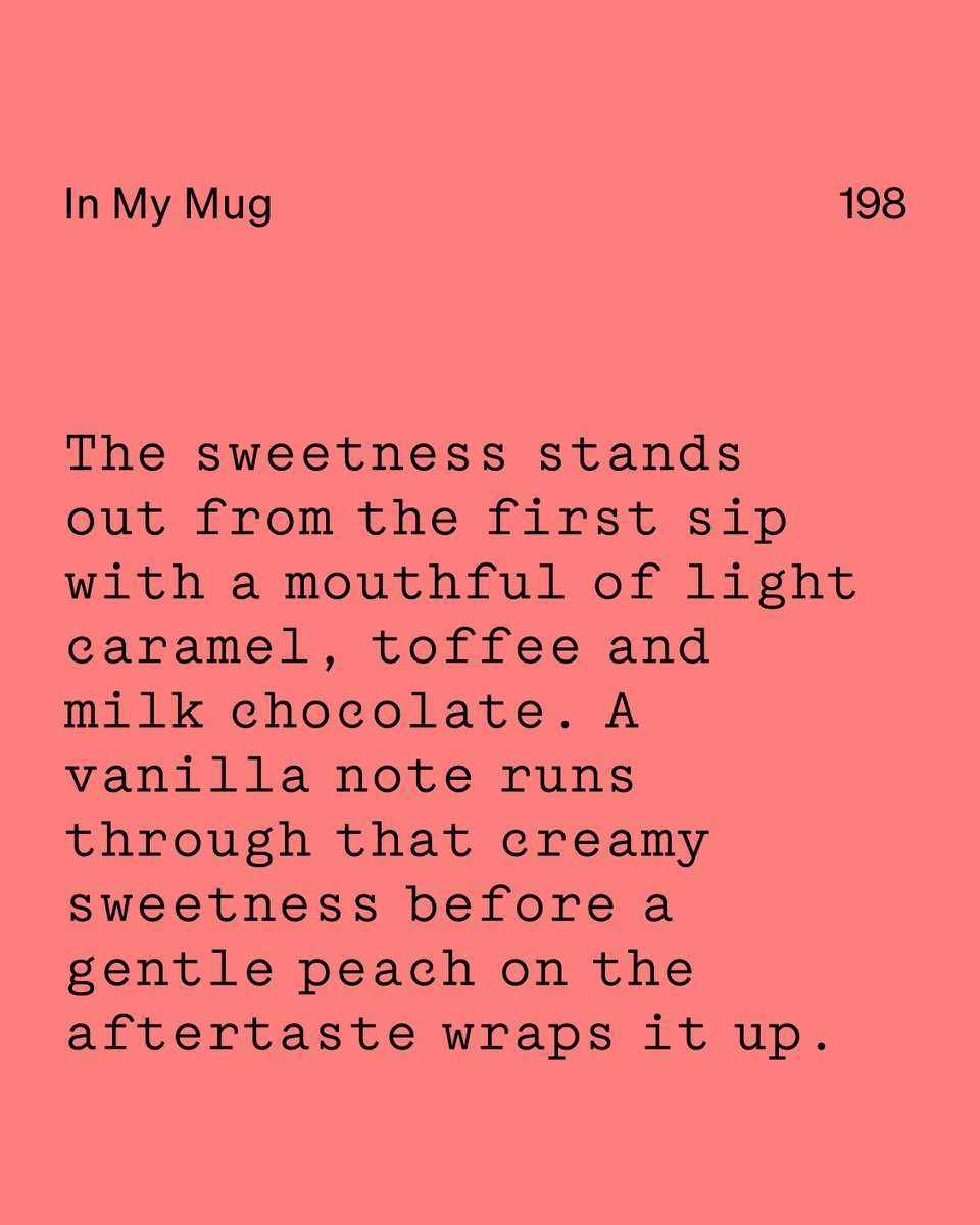 This week’s In My Mug: a washed Bolivian lot from Taypiplaya, grown at 1700masl. Think light caramel, toffee, milk choc, vanilla &amp; a hint of peach 🍑☕️ Dry fermented 48+ hrs for max flavour. Discover more via our website!