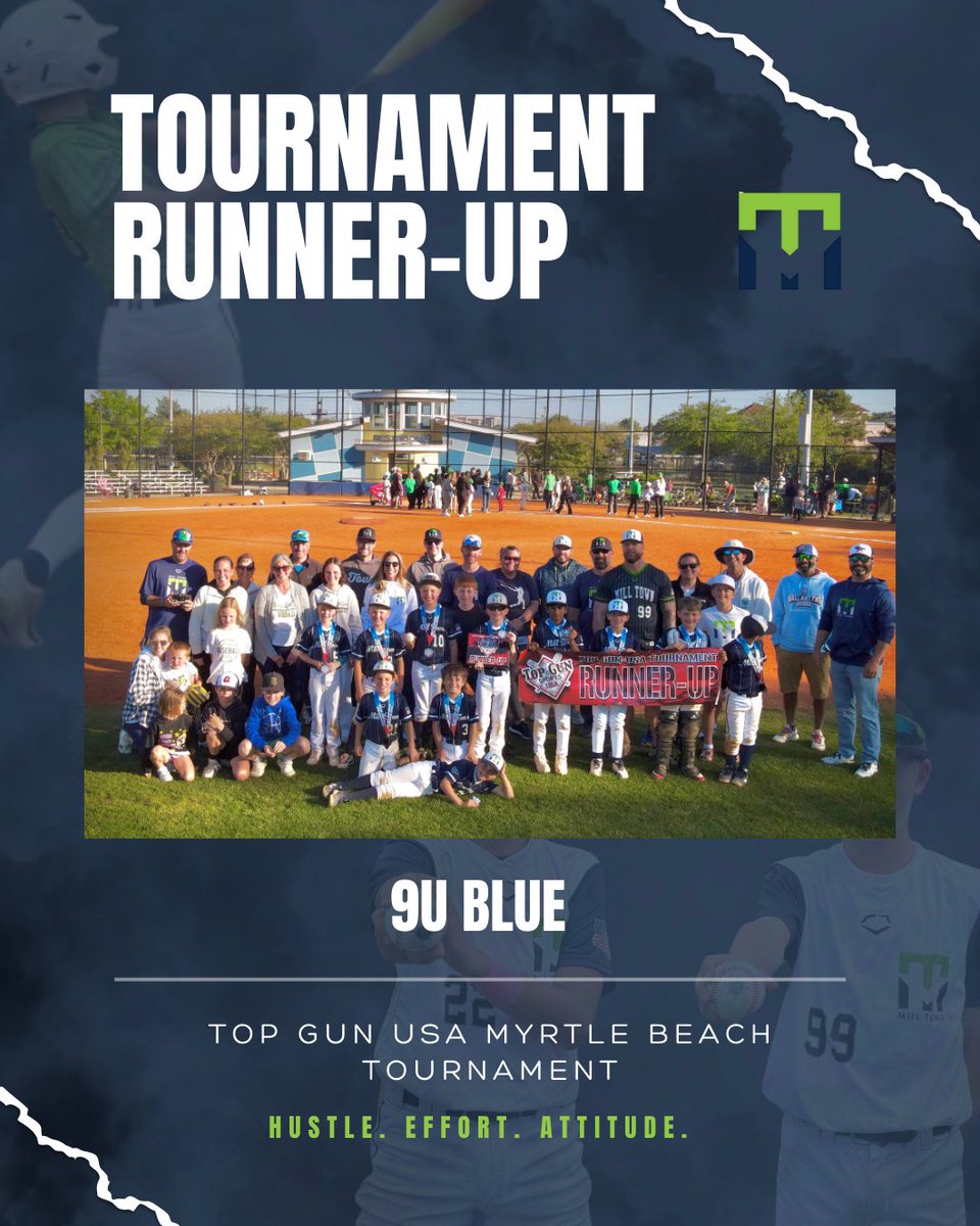 MillTown_MTB's tweet photo. Mill Town 9U Blue went 4-1 in Myrtle Beach, capped by a huge 11-5 win over River Rats in bracket play. Fell short in the final vs a hot Diamond Ducks squad, but this crew took a big step forward. The work is showing. Hustle. Effort. Attitude. https://t.co/NjIGR4QsSI