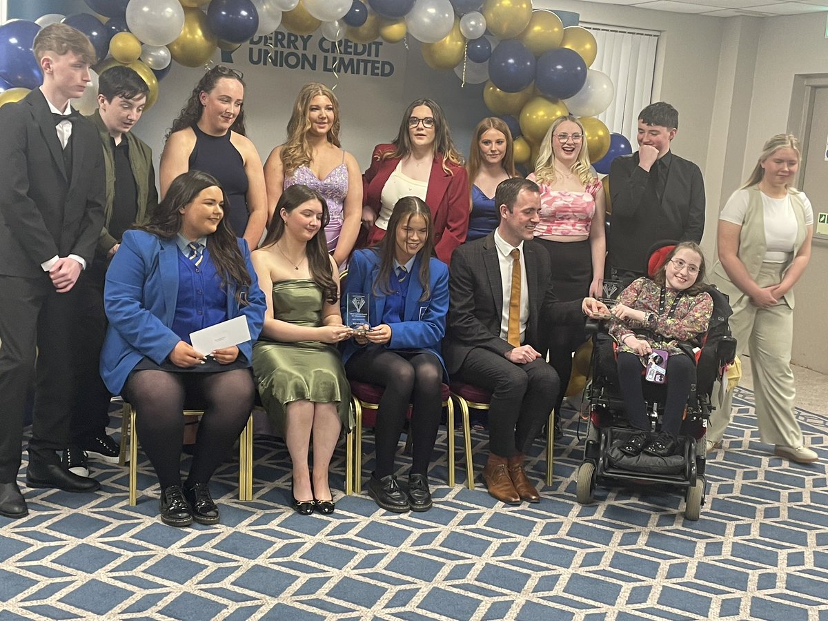 Well done to Zara, Rionach, Cara and Imogen who volunteer every Thursday at our Golden Years, helping serve lunch run programmes and chat to group members.Thank you for everything #derrycreditunion