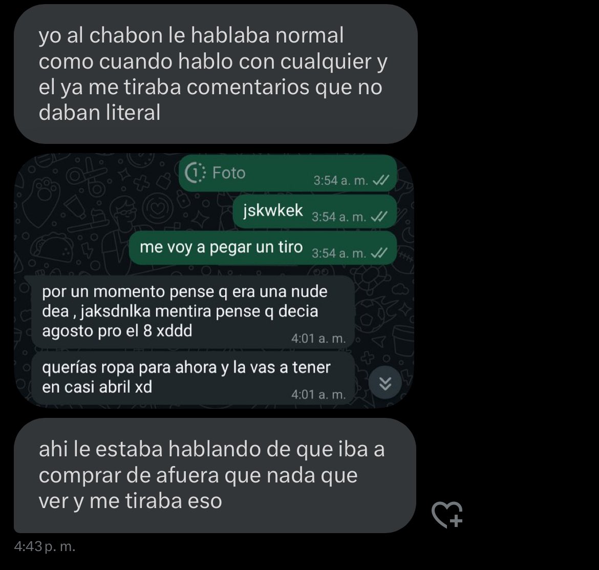 rotayymalparada's tweet photo. @nickifuyu Diciéndole a una menor de edad que se la quiere comer y que le chupe la pija, súper inocente el amigo de ustedes, eh. https://t.co/dBdhcl2AHY
