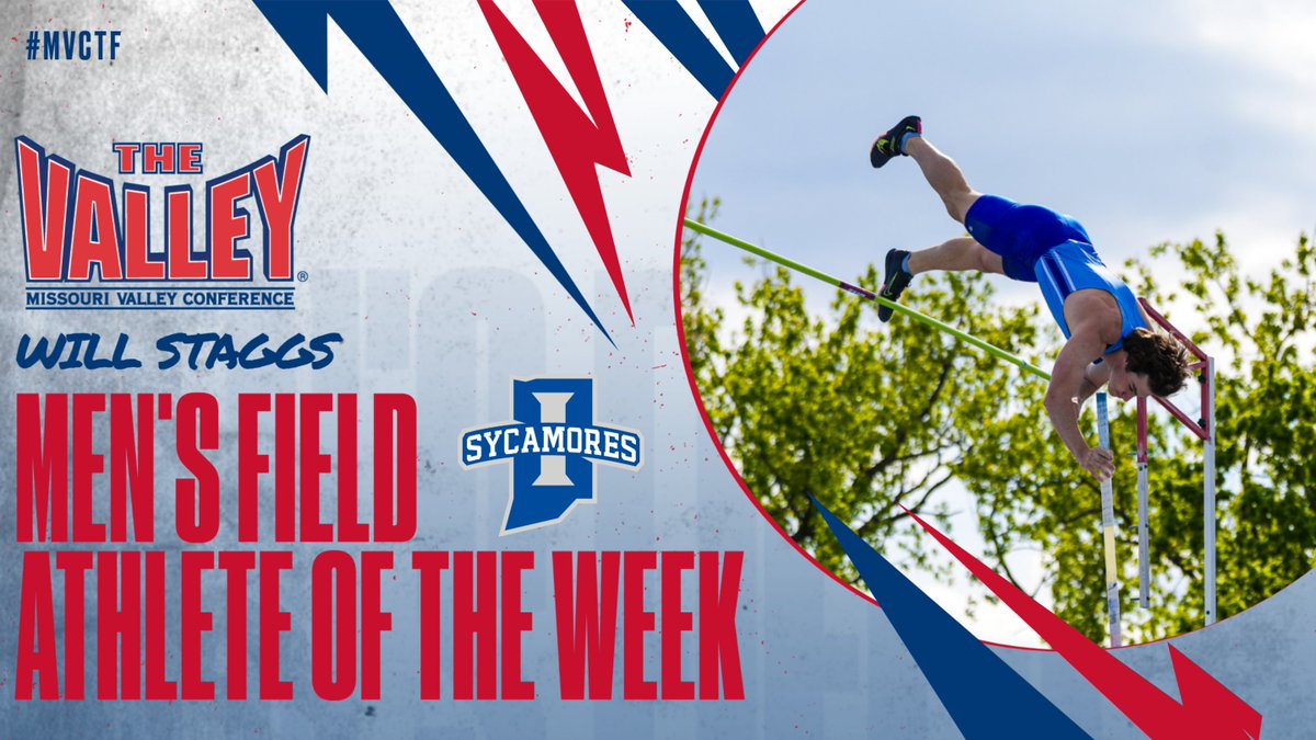Missouri Valley Conference (@mvcsports) on Twitter photo Men's Field Athlete of the Week➡️Will Staggs, <a href="/IndStXCTF/">Sycamore Track/XC</a>
Staggs won the Pole Vault at the Crimson Tide Invitational with a season best height of 5.45m. Staggs currently leads the conference and the Great Lakes Region while also being fourth in the East Qualifying Region and 10th Men's Field Athlete of the Week➡️Will Staggs, <a href="/IndStXCTF/">Sycamore Track/XC</a>
Staggs won the Pole Vault at the Crimson Tide Invitational with a season best height of 5.45m. Staggs currently leads the conference and the Great Lakes Region while also being fourth in the East Qualifying Region and 10th