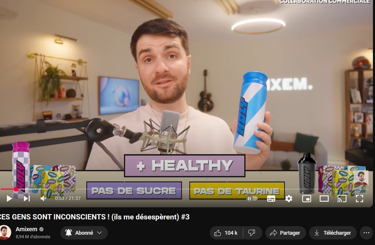 mmhmm... vous revendiquez être au moins + "healthy" , il doit vraiment y avoir des problèmes de brief dans votre chaîne de comm...