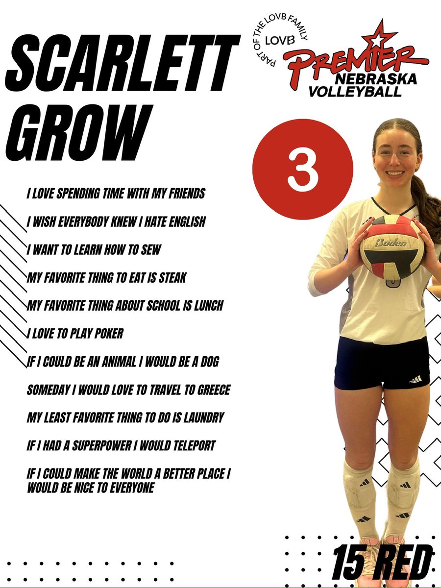 THREE more sleeps until the KC Show Me National Qualifier! Meet #3 Scarlett ❤️
