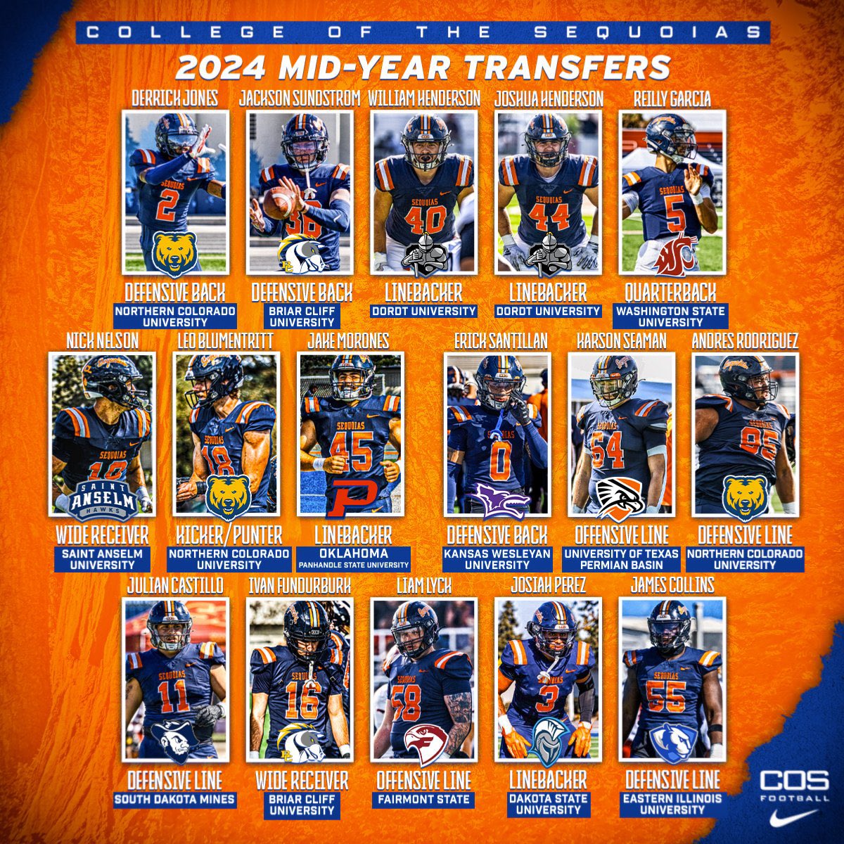 CoachEricMarty's tweet image. Getting late in the recruiting cycle & roster spots are limited, but still looking for a couple ELITE guys!
TE - QB - OL - RB - WR
Whether a 2025 or in the Portal — if you're looking for a CA JC opp to get developed & garner DI attention, no better place!
DM your film!