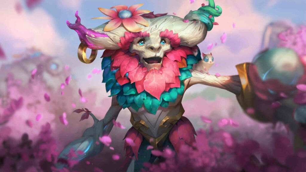 ArtyDemon's tweet image. Drew the Ivern redesign from league of legend spirit blossom skin line ….like what if he had a legendary skin!