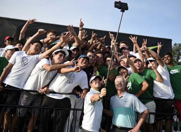 One of my favorite photos...<a href="/McIlroyRory/">Rory McIlroy</a>'s surprise visit to <a href="/JrInviteSage/">Junior Invitational</a> in 2015.  Who else can you spot as familiar faces here now?