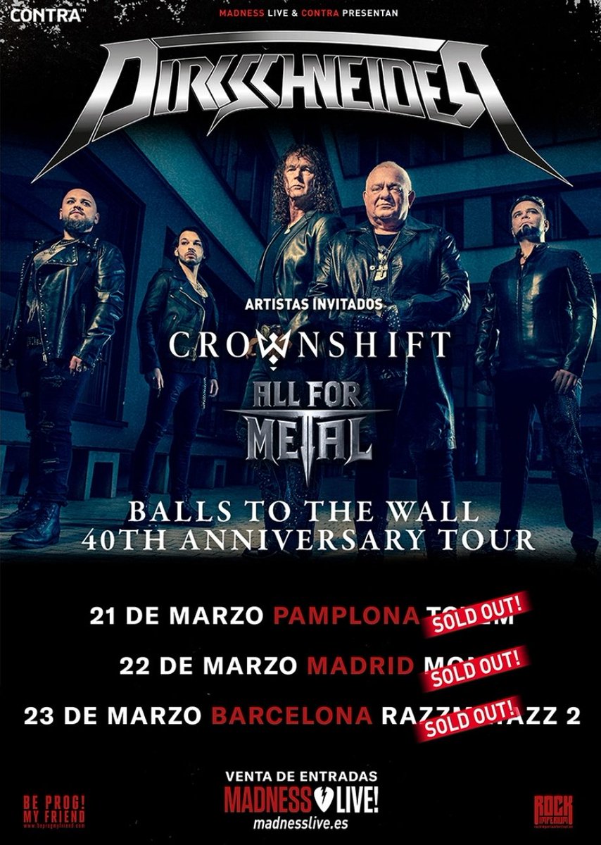 MetalGuardianes's tweet photo. ⚡ Video Crónica ⚡️
#Crownshift + #Dirkschneider 22 Marzo Sala Mon (Madrid)
"No tocaron All For Metal, una gran experiencia en familia"
https://t.co/plmyEnZhS6
Suscribirse, dar MG y dejar comentarios! Dadle amor!
Nos vemos en los conciertos!
Fuerza y metal 🔥⚔️🔥⚔️ https://t.co/OssdWLI6CN