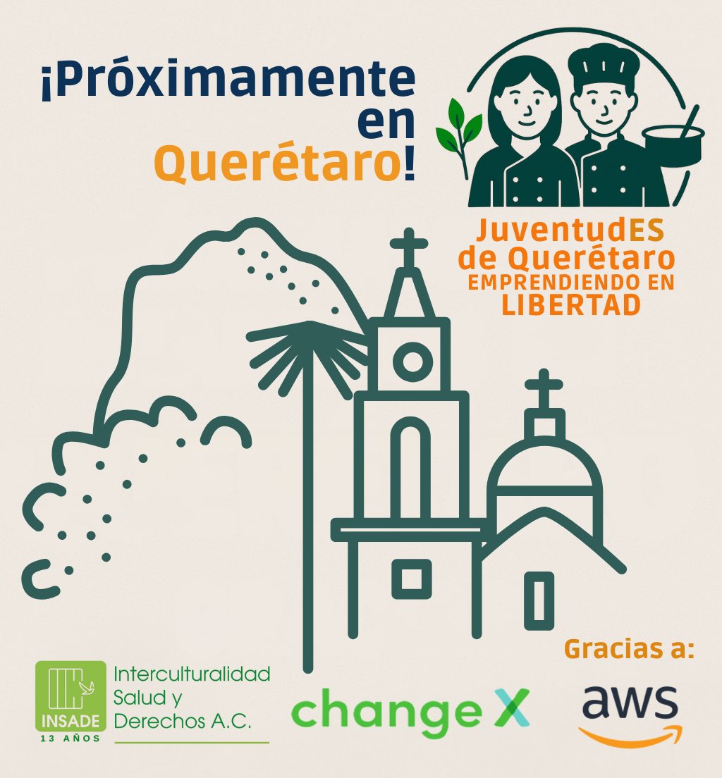 insade_ac's tweet image. ¡INSADE llega a su ciudad 11!
#JuventudES queretanas emprendiendo en libertad fue seleccionado por el Fondo AWS InCommunities #Querétaro con apoyo de Amazon.

¡Gracias a @ChangexHQ!

#AWSInCommunities
#ReinsercionSocial