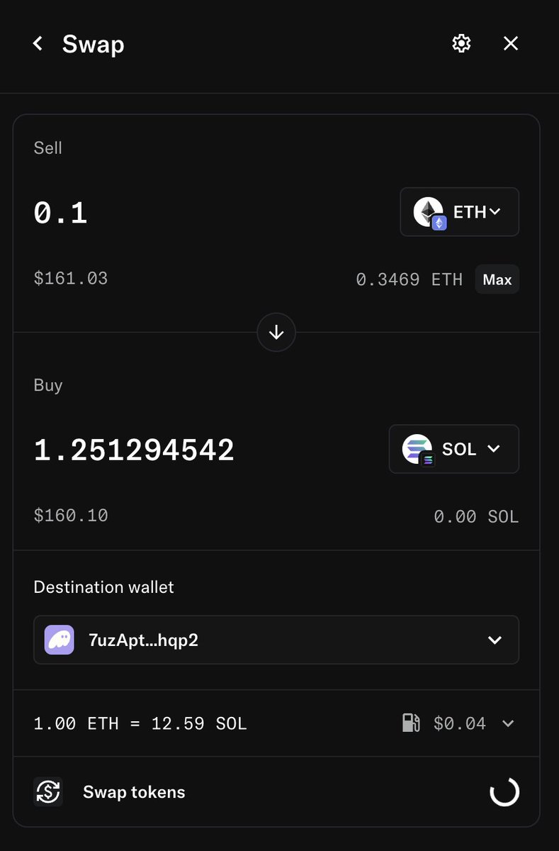 Swapping ETH to SOL right on <a href="/opensea/">OpenSea</a> 🚀